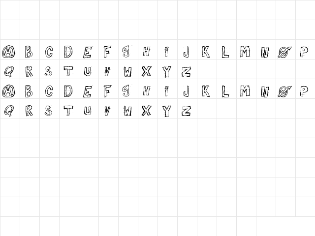 against myself Regular  glyph index