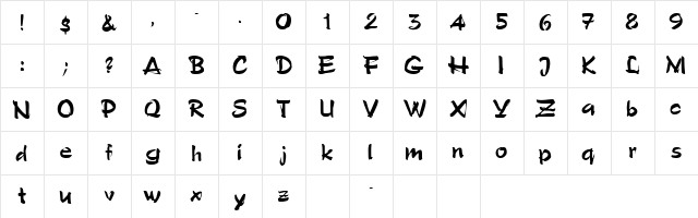 PATWIN Regular  glyph index