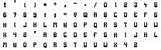 BoonBoon Regular  glyph index