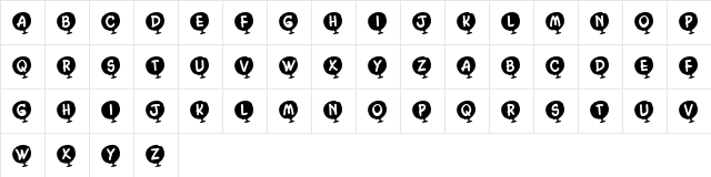KR Helium Regular  glyph index