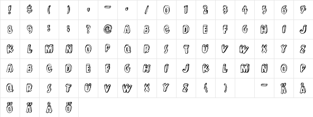 Kulminoituva Regular  glyph index