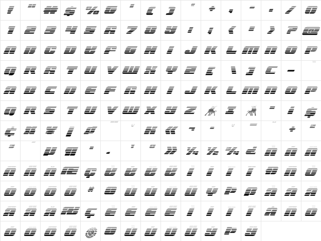 Capricus Gradient Regular  glyph index