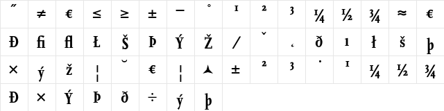 Scala Cond Exp Bold  glyph index