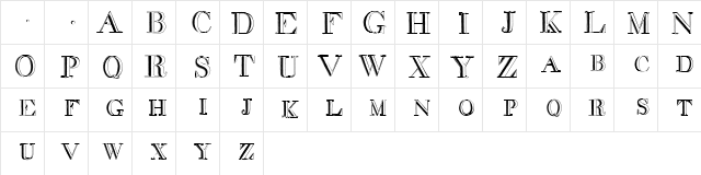 decadence in a different light Regular  glyph index