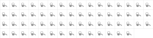 K22 You Know Who Regular  glyph index