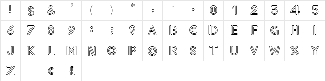 Neon Display Caps SSi Regular  glyph index