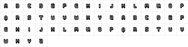 Tuyaux Extravagant Regular  glyph index