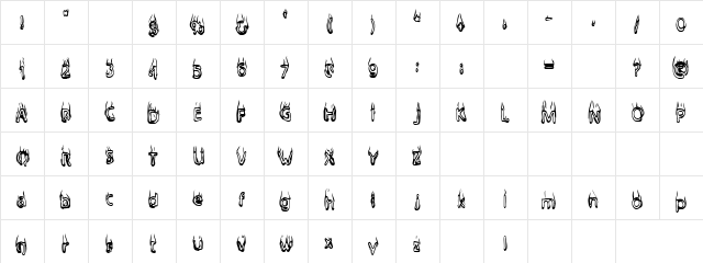 Smoky Regular  glyph index