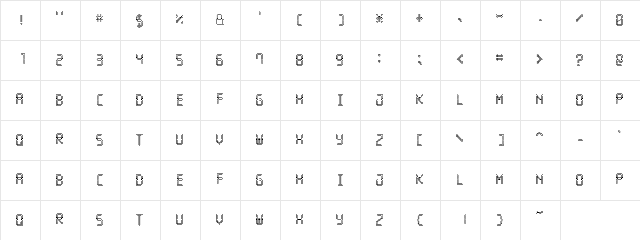 LED Stadion 7 Regular  glyph index