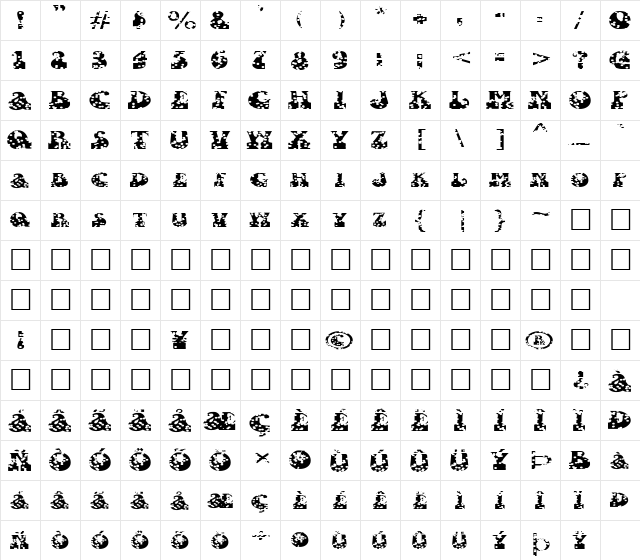FZ JAZZY 16 HOLEY EX Normal  glyph index