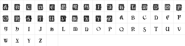 SquareCaps Regular  glyph index