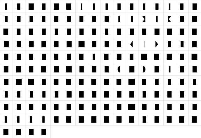 KG Laughter Lines Big Base Regular  glyph index
