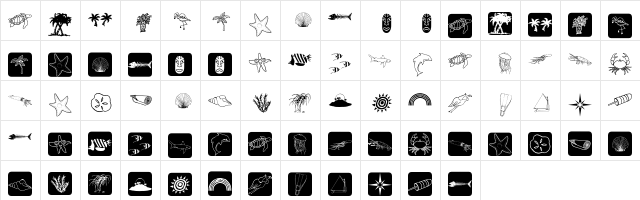 AquaMintsGD Regular  glyph index