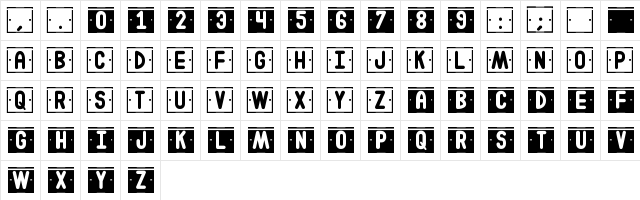 DoUbLe CoLoR St Regular  glyph index