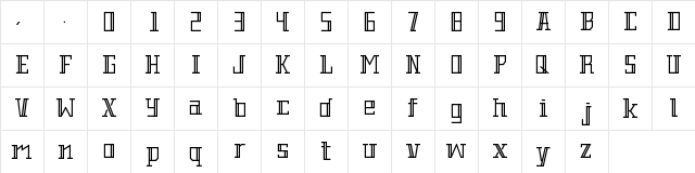 Barbershop normal  glyph index