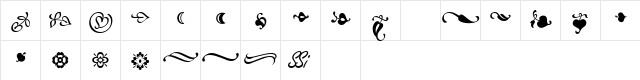 Atlantix Ornaments SSi Regular  glyph index