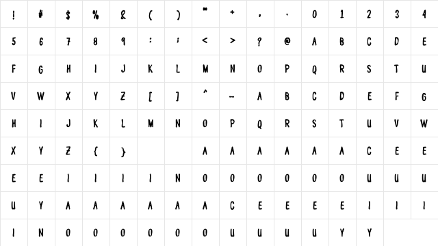 Winter Snowing Regular  glyph index