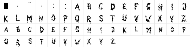 Dark Garden (鍩chal Kosmulski) Regular  glyph index