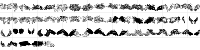 wings of wind tfb Regular  glyph index