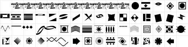 TrinkT Regular  glyph index