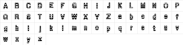 Zebra Parade Regular  glyph index