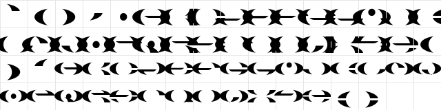 Cresent Obfuscated Normal  glyph index