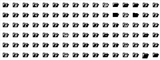 Eyes Only Italic Italic  glyph index
