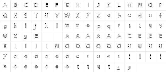 Ghostlike Demo Outline  glyph index