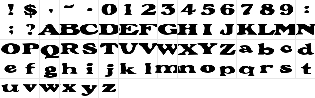 GrantExtended Regular  glyph index