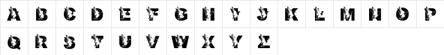 New Regular  glyph index