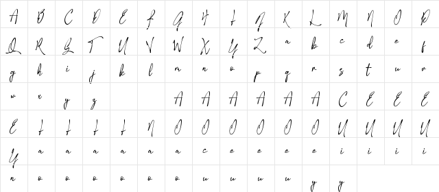 Pancake Batter Demo Bold  glyph index