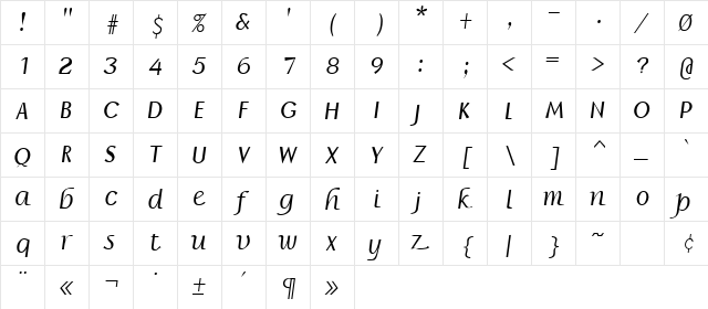 Labdanum Normal  glyph index