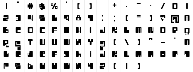 BN Intaglios Regular  glyph index