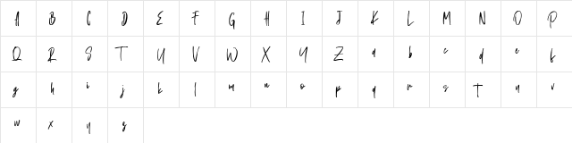 Schrader Free Regular  glyph index