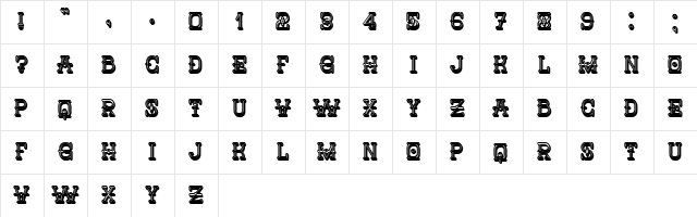 Nautica 3D Regular  glyph index