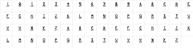 Comet Regular  glyph index