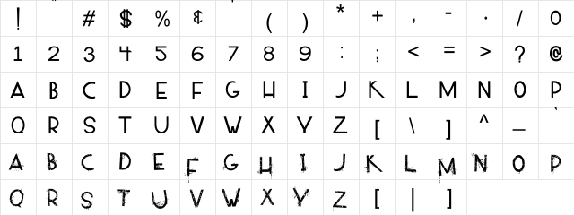 ALPACA54 Regular  glyph index