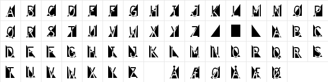 Fantomet 1 Normal  glyph index