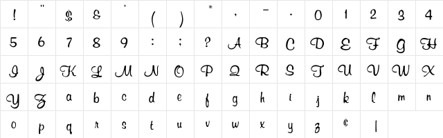 PCThomassMurray Regular  glyph index