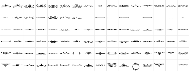 Vintage Decorative Signs 4 Regular  glyph index