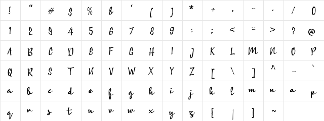 a Ambyar Sobat Regular  glyph index