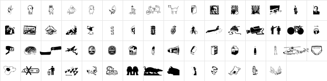 PlakkenWalls Regular  glyph index