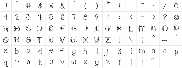 PC Flip Flop Regular  glyph index