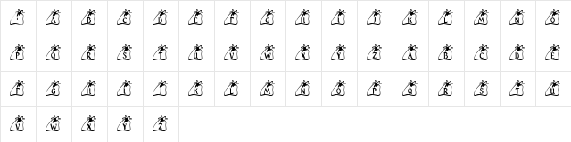 KR Santas Bag Regular  glyph index