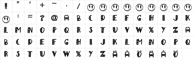 a Papa Regular  glyph index
