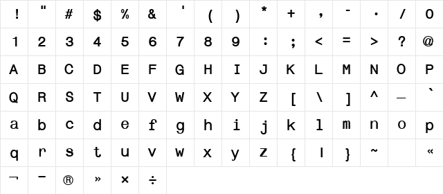 R_thai Bold  glyph index