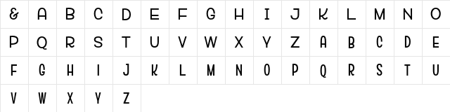 Versalita& Regular  glyph index