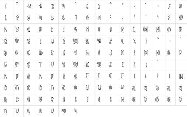 FB-Mainland Regular  glyph index