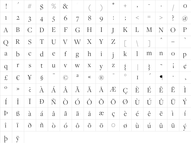 Freight Disp Light  glyph index