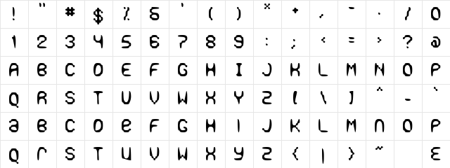 Gaseous Regular  glyph index